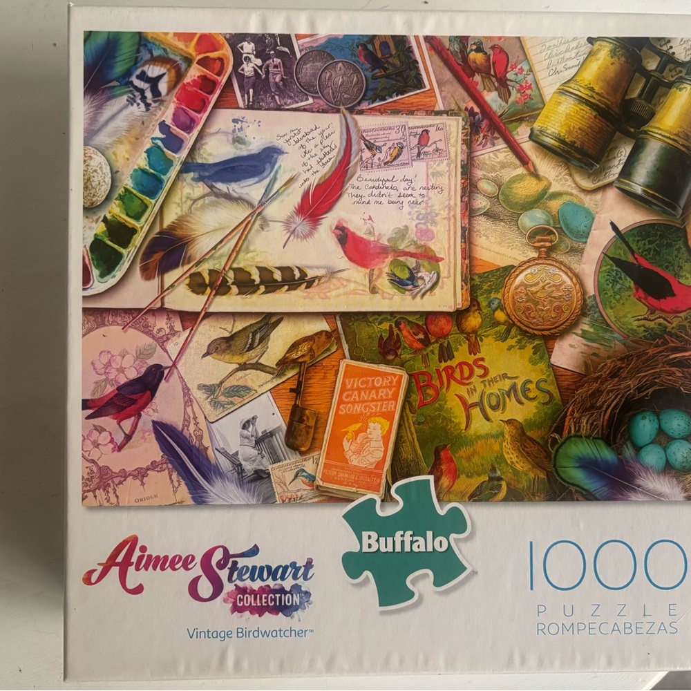 Buffalo Vintage Birdwatcher 1000-Piece Puzzle. Aimee Stewart